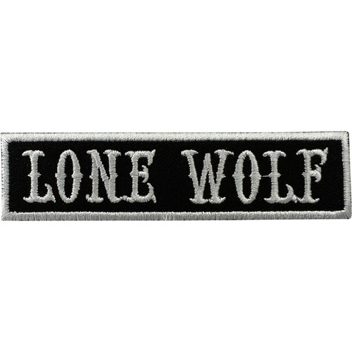 Lone wolf patch iron sew - wolf,