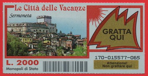 Gratta vinci lotteria - e,
