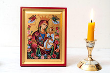 La Vergine Maria, l'icona rosa