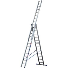 SCALA TRASFORMABILE TRIPLA 7GRADINI 3 ELEMENTI ALLUNGABILE ACCIAIO MODULA GIERRE