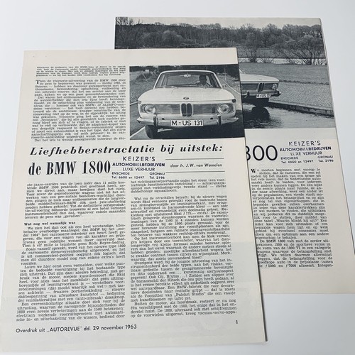 Bmw 1800 test - bmw, autorevue