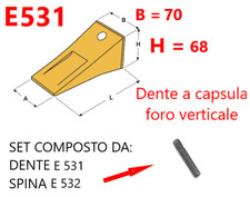 DENTI A CAPSULA ESTI E531 PER