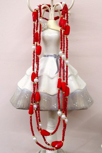 Collana cristallo rosso - cristallo,