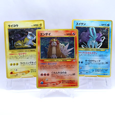 Entei Raikou Suicune 3 Set Carta Pokemon Neo Revelation Old Back Giapponese 2000