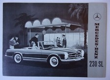 MERCEDES BENZ 230 SL PAGODA orig 1963 USA Mkt brochure vendita - 230SL