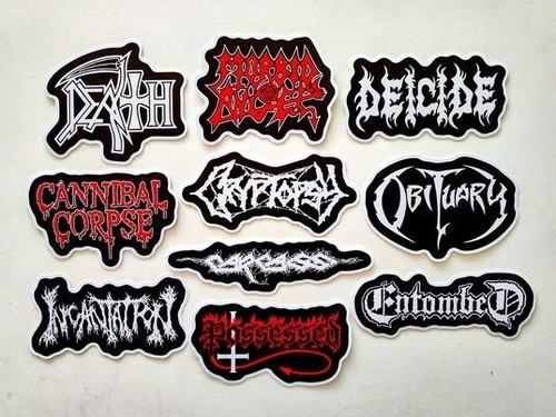 Death metal sticker pack - metal, (10)