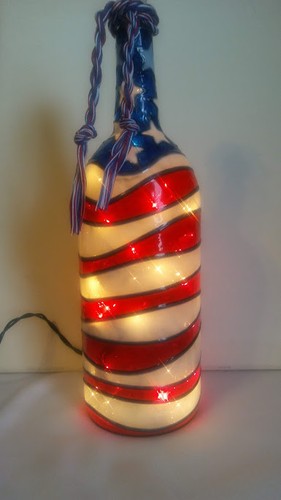 Lampada bottiglia bandiera