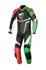 R-Tech Hawk Uomo Moto Pelle 1PC Cursa Tute Nero Bianca Verde Rosso CE Approvate