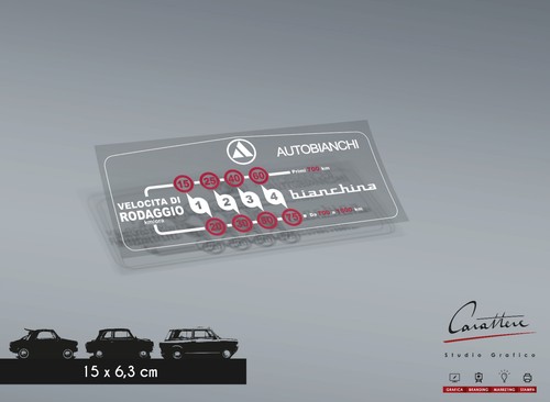 Adesivo rodaggio autobianchi - rodaggio,