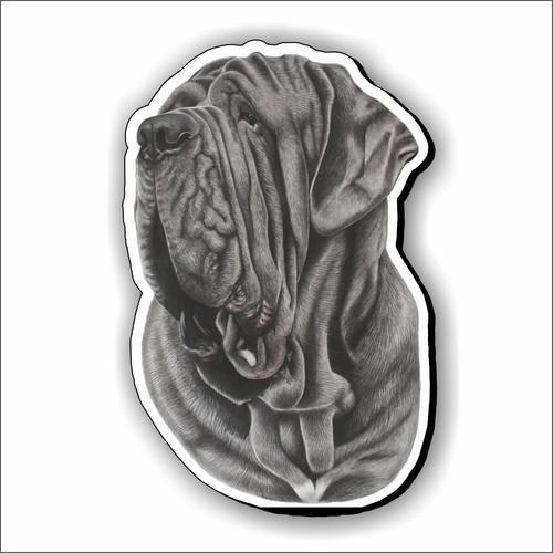 Adesivo mastino napoletano dog - adesivo,