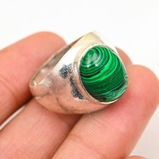 Anello uomo malachite - , argento