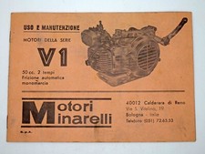 MOTORI MINARELLI V1  1976 LIBRETTO USO MANUTENZIONE ISTRUZIONE MANUALE ORIGINALE