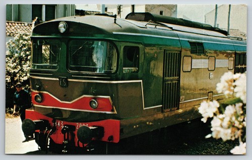 Cartolina treno italia diesel - cartolina,
