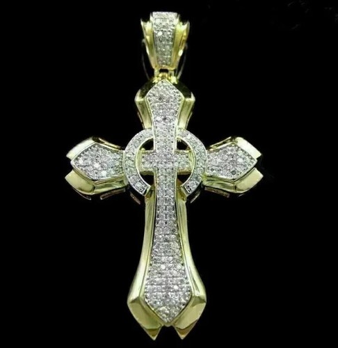 Ciondolo uomo croce - , moissanite