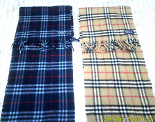 BURBERRY of London - 2 Sciarpe Unisex  con Frange ( 100% Lambswool ).   NIRIMA