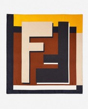 Fendi silk scarf logo - ff,