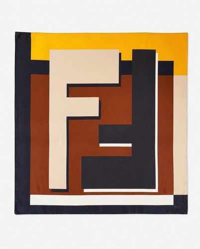 Fendi silk scarf logo - fendi, ff
