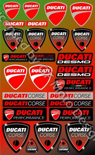 Set adesivi moto ducati corse - adesivi,