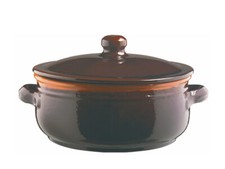 Tegame Alto Con Coperchio e Manici 27cm Brunella Le Terracotte Coli' Originali