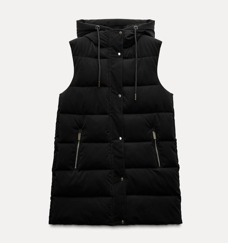 Zara gilet lungo imbottito - zara,