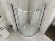 Box Doccia Semicircolare Vetro Trasparente 6MM Apertura Doppio Scorrevole