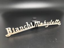 BIANCHI MOBYLETTE LOGO SIGLA EMBLEMA FREGIO STEMMA SCRITTA TARGHETTA BADGE TARGA