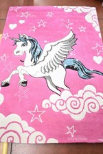 Tappeto Cameretta Bambine Rosa Unicorno Paco Home 120x170cm