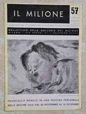 1937 BOLLETTINO DELLA GALLERIA DEL MILIONE MILANO N°57 ARTE Francesco Menzio