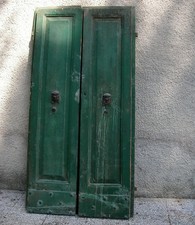 ANTICO PORTONE IN LEGNO 2 ANTE CON BATTENTI A SFINGE - SOLO RITIRO IN ZONA