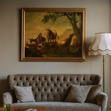 Dipinto Antico Paesaggio con