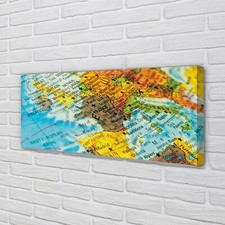 Tulup Canvas print 125x50 Wall Art Picture Globe map