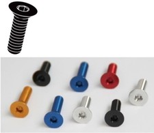 EVOTECH VITE ERGAL 7075 TSPEI M5x25 ROSSO NERO BLU ORO SILVER BOLT SCREW 1pz