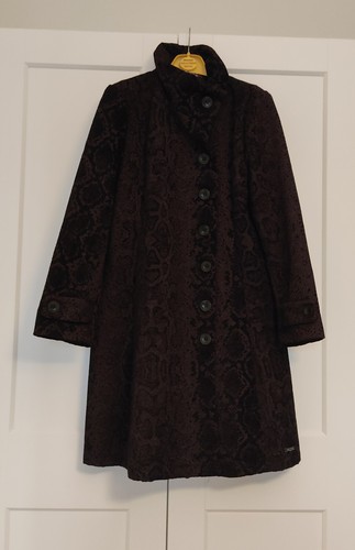Cappotto nero pitonato - , e