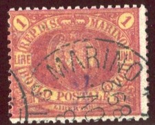 1892/4 San Marino 1 lira