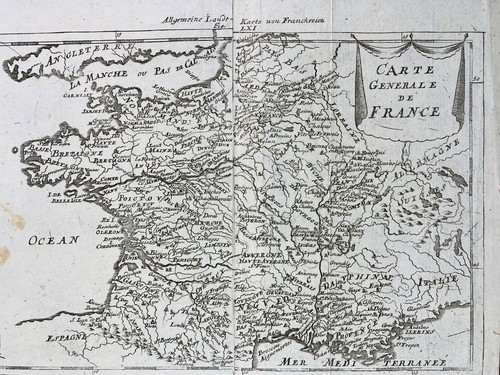 Rara carte della francia - rara,