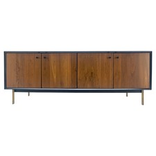 Black Lacquer Walnut Brass