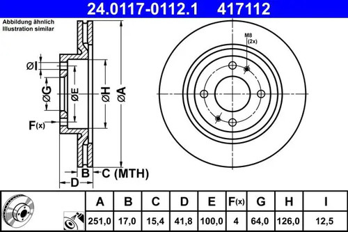 Disco freno ventilato - 2x,