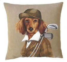 Cuscino arazzo cane spaniel golf cuscino decorativo cocker stile country...