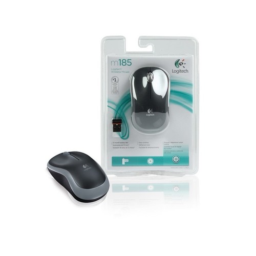 Mouse wireless m185 grigio - mouse,