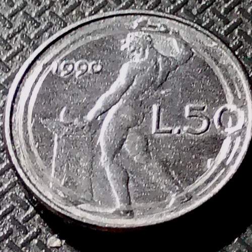Moneta unica lire vulcano - 50,