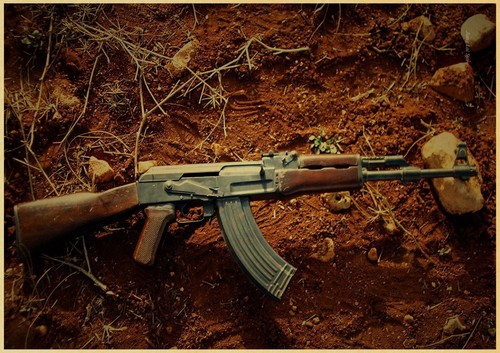 Poster affiche arme gun ak47 - gun,