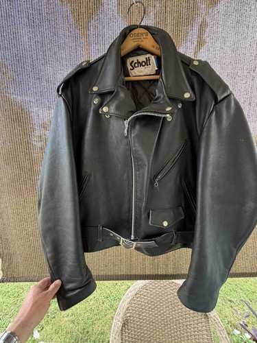 Giacca pelle vintage schott - giacca,