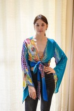 Blusa In Crepe Con Fiocco Top
