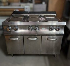 MBM CUCINA ELETTRICA PROFESSIONALE 6 PIASTRE QUADRE SU FORNO ELETTRICO-