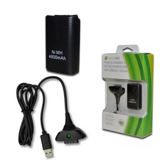 Kit play and charge compatibile per X BOX 360 ricaricabile 4800MAH cavo usb Kit