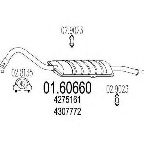 Marmitta posteriore per fiat - per,