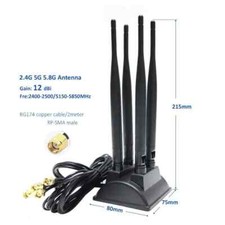 Antenna router 4x4 Mimo 2.4G 5G 5.8G WiFi gomma 4 in 1 base magnetica 12dBi