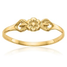 Anello con fiori in oro giallo