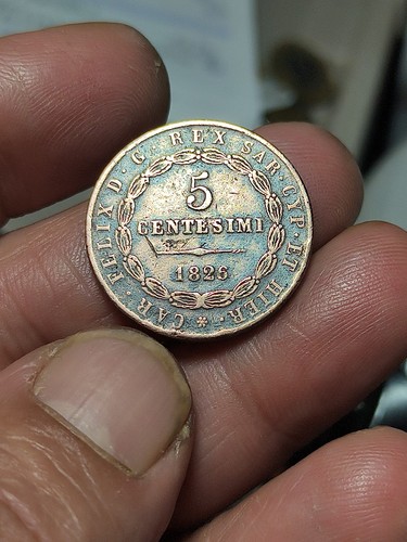 Rara centesimi 1826 regno - rara, 5
