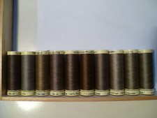 10 SPOLETTE FILO GUTERMANN 100% Poliestere 100 mt TONALITA' CASTORO SABBIA VEDI